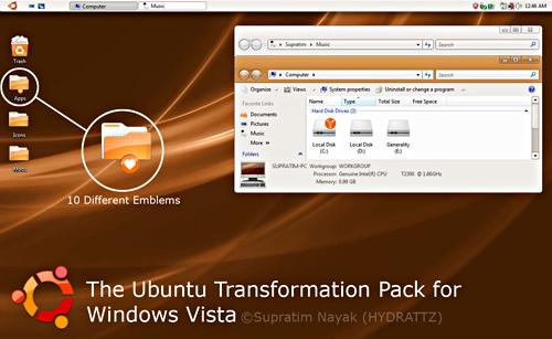Ubuntu - Transformation Pack для Windows Vista