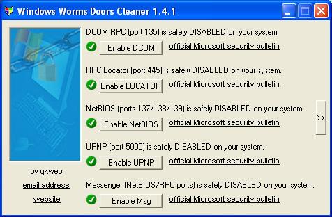 Windows Worms Doors Cleaner v1.4.1