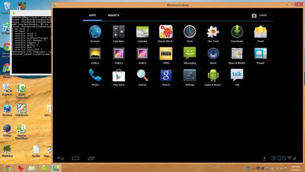 WindowsAndroid, позволяет запускать Android v.4.0.3 ICS как Windows-приложение